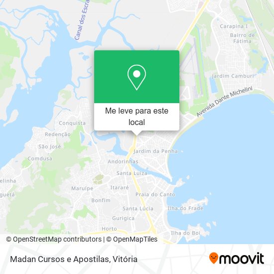 Madan Cursos e Apostilas mapa