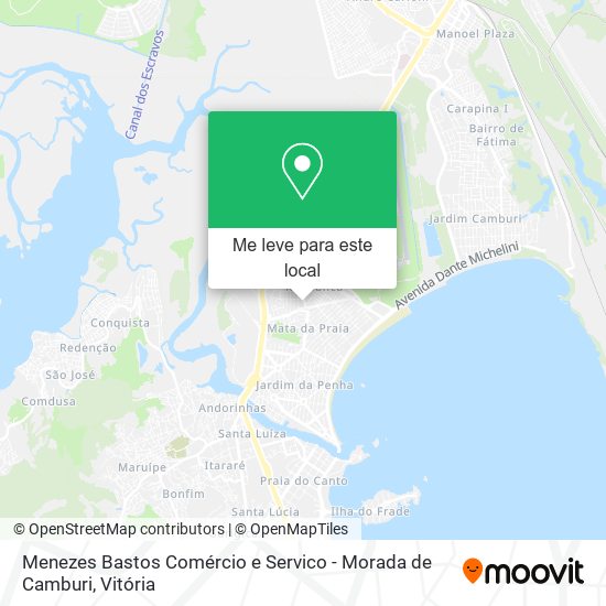 Menezes Bastos Comércio e Servico - Morada de Camburi mapa