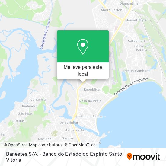 Banestes S / A. - Banco do Estado do Espírito Santo mapa