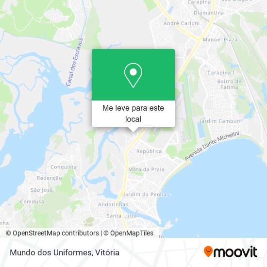 Mundo dos Uniformes mapa