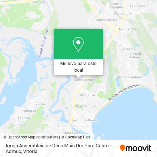 Igreja Assembleia de Deus Mais Um Para Cristo - Admuc mapa