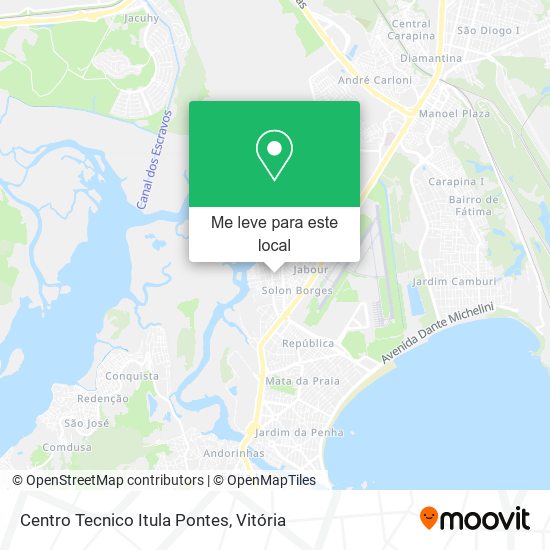 Centro Tecnico Itula Pontes mapa