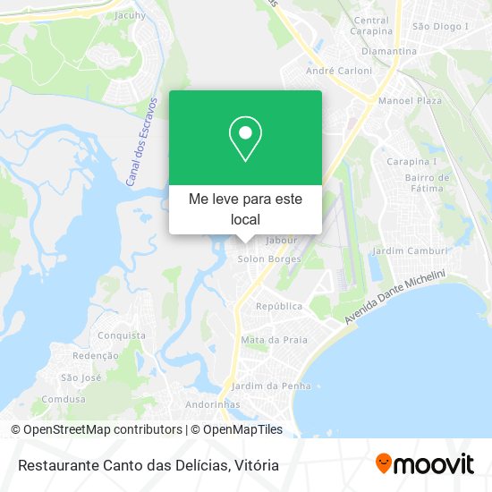 Restaurante Canto das Delícias mapa