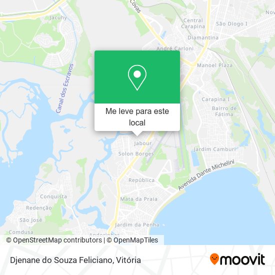 Djenane do Souza Feliciano mapa