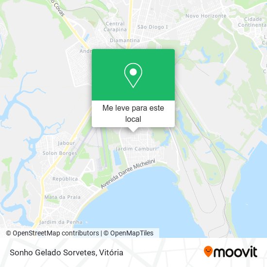 Sonho Gelado Sorvetes mapa