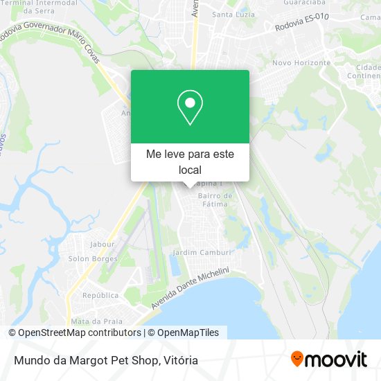 Mundo da Margot Pet Shop mapa