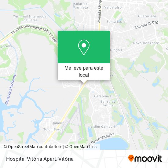 Hospital Vitória Apart mapa