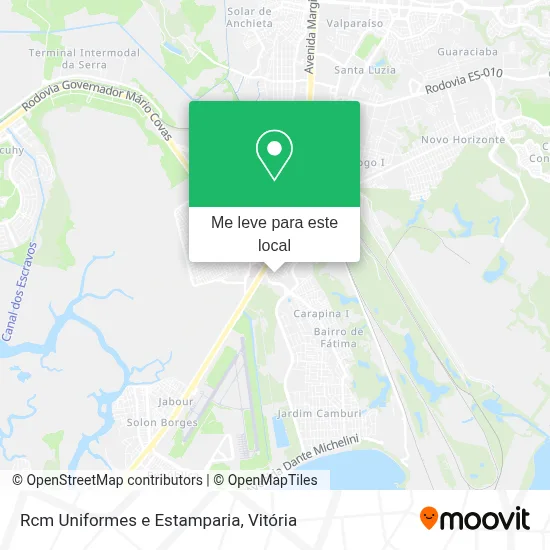 Rcm Uniformes e Estamparia mapa