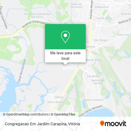 Congregacao Em Jardim Carapina mapa