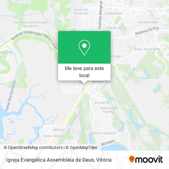 Igreja Evangélica Assembléia de Deus mapa