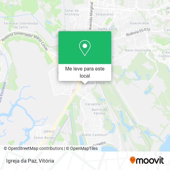 Igreja da Paz mapa