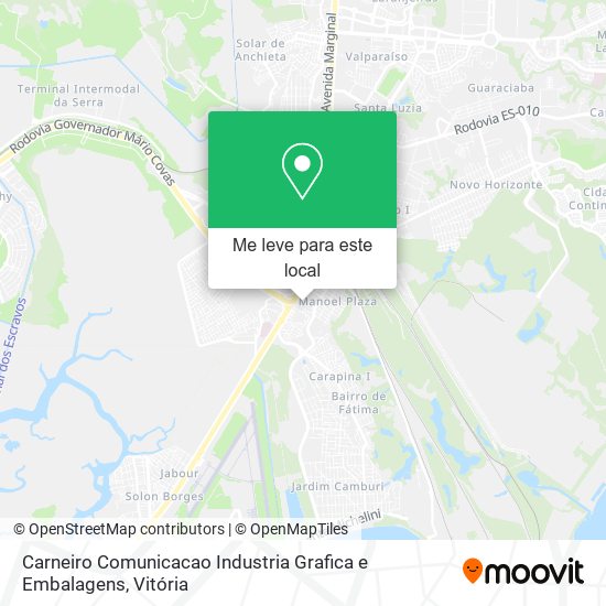 Carneiro Comunicacao Industria Grafica e Embalagens mapa