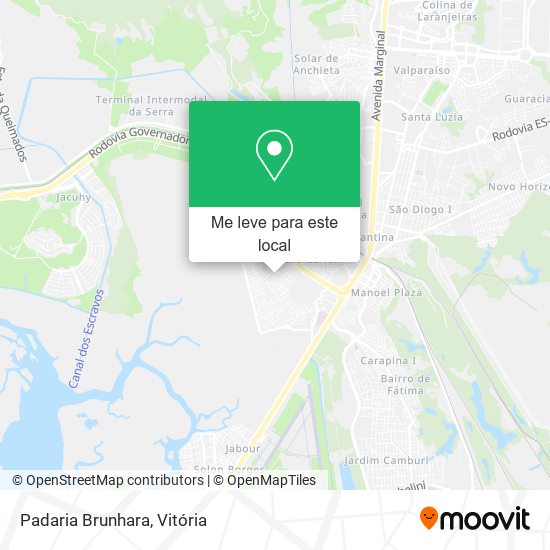 Padaria Brunhara mapa