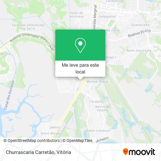 Churrascaria Carretão mapa