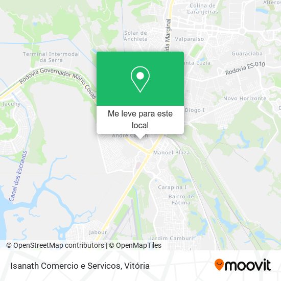 Isanath Comercio e Servicos mapa