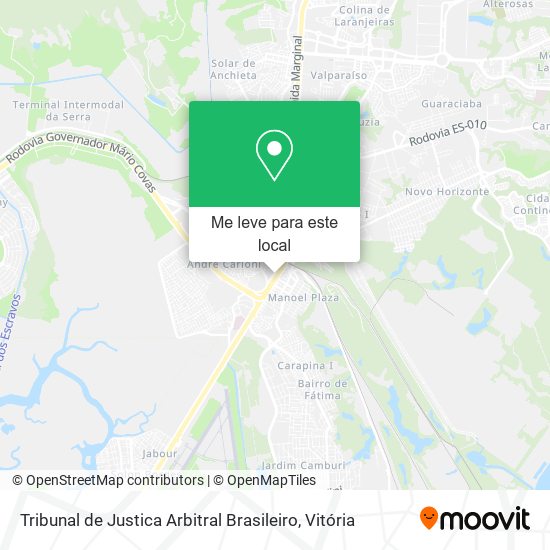 Tribunal de Justica Arbitral Brasileiro mapa