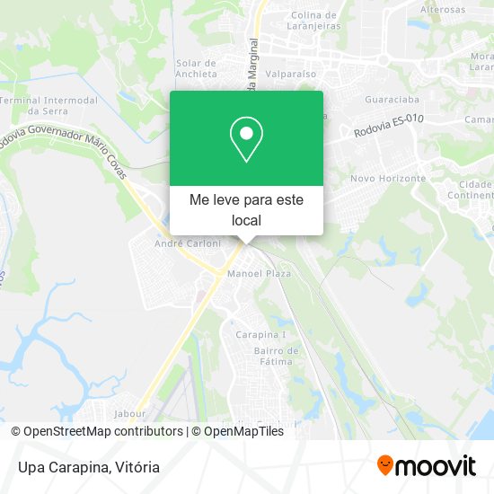 Upa Carapina mapa