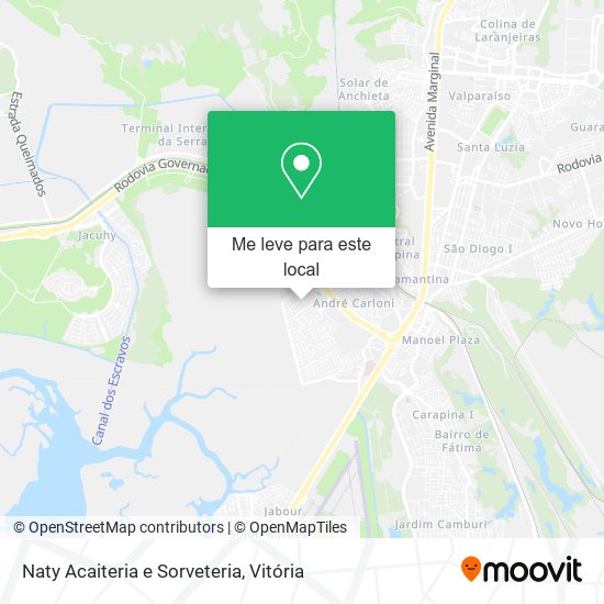 Naty Acaiteria e Sorveteria mapa