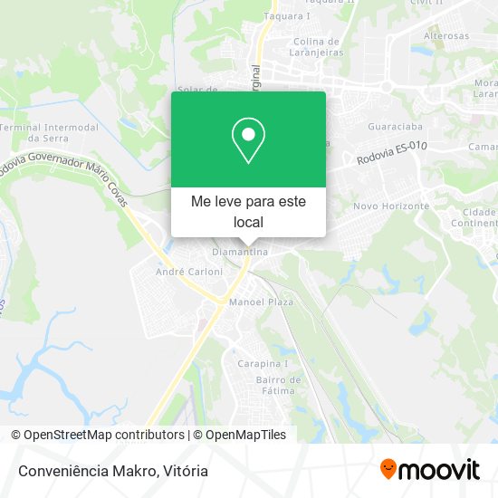 Conveniência Makro mapa