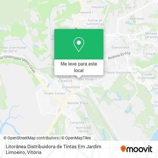 Litorânea Distribuidora de Tintas Em Jardim Limoeiro mapa