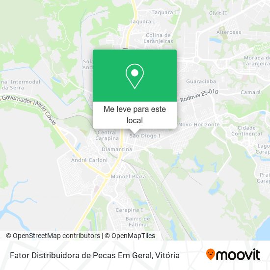 Fator Distribuidora de Pecas Em Geral mapa