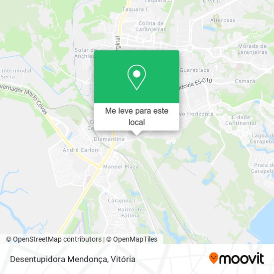 Desentupidora Mendonça mapa