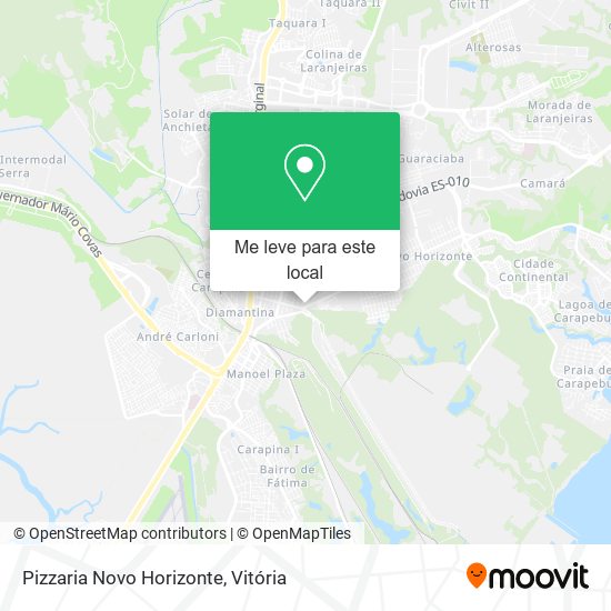 Pizzaria Novo Horizonte mapa