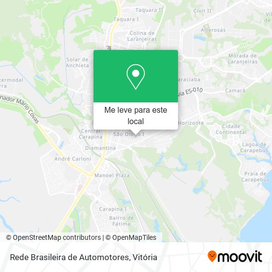 Rede Brasileira de Automotores mapa