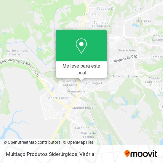 Multiaço Produtos Siderúrgicos mapa