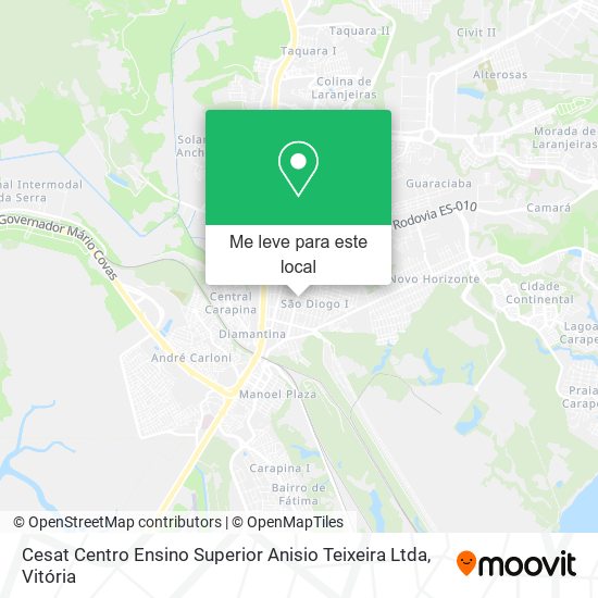 Cesat Centro Ensino Superior Anisio Teixeira Ltda mapa