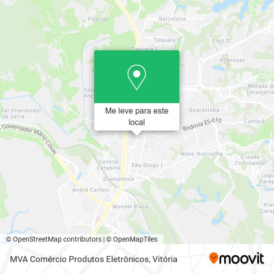 MVA Comércio Produtos Eletrônicos mapa