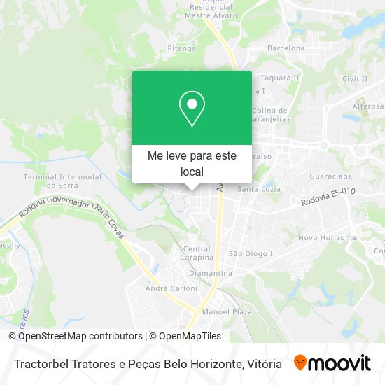 Tractorbel Tratores e Peças Belo Horizonte mapa