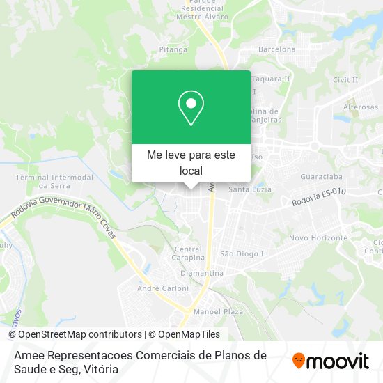 Amee Representacoes Comerciais de Planos de Saude e Seg mapa