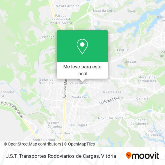 J.S.T. Transportes Rodoviarios de Cargas mapa