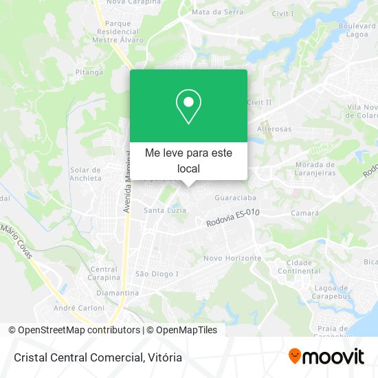 Cristal Central Comercial mapa