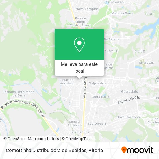 Comettinha Distribuidora de Bebidas mapa