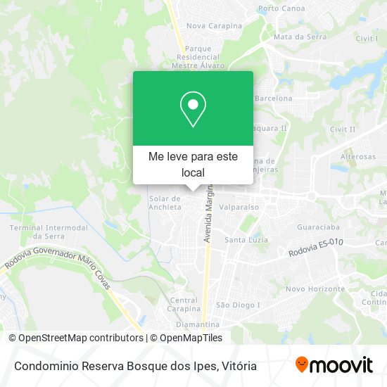 Condominio Reserva Bosque dos Ipes mapa