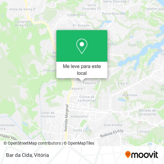 Bar da Cida mapa