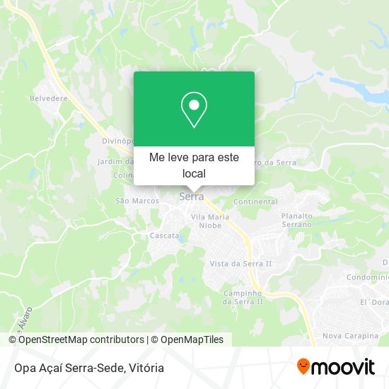 Opa Açaí Serra-Sede mapa