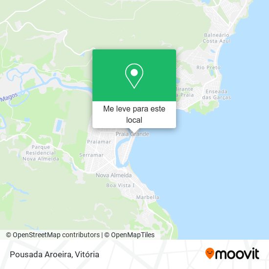 Pousada Aroeira mapa