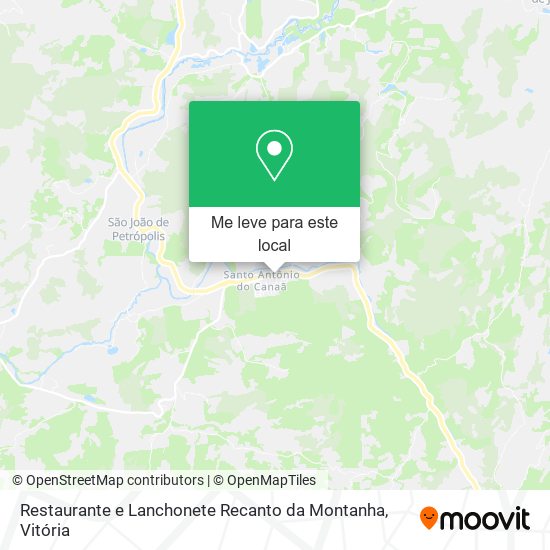 Restaurante e Lanchonete Recanto da Montanha mapa