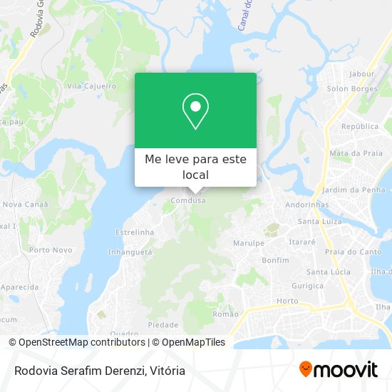 Rodovia Serafim Derenzi mapa