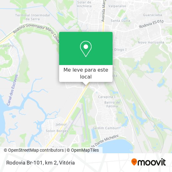 Rodovia Br-101, km 2 mapa