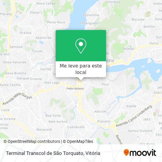 Terminal Transcol de São Torquato mapa