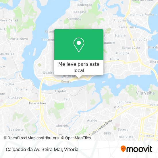 Calçadão da Av. Beira Mar mapa
