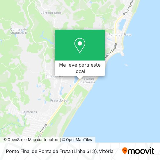 Ponto Final de Ponta da Fruta (Linha 613) mapa