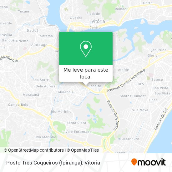 Posto Três Coqueiros (Ipiranga) mapa