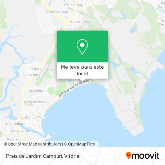Praia de Jardim Camburi mapa