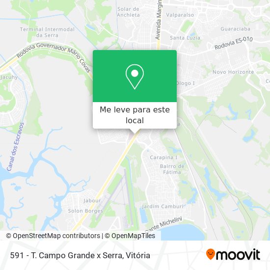 591 - T. Campo Grande x Serra mapa