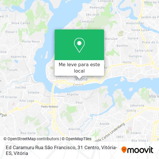 Ed Caramuru
Rua São Francisco, 31
Centro, Vitória-ES mapa